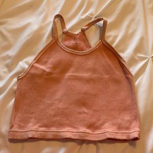 Happiness Runs Free Crop Tank- Sz Md/Lg- Coral